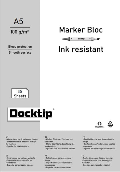 Bloc A5 Docktip marker paper 100gr