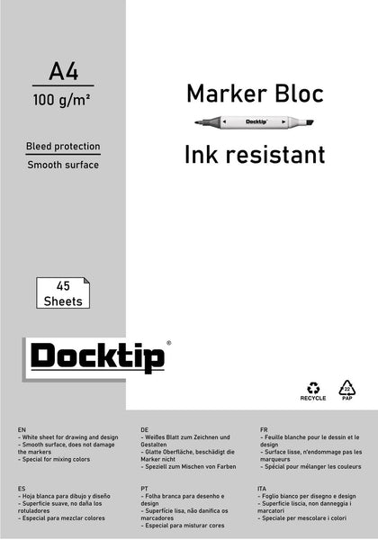 Bloc A4 Docktip marker paper 100gr