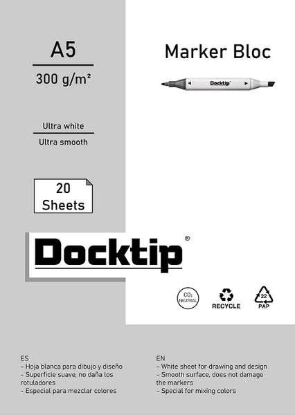 Bloc A5 Docktip marker paper 300gr